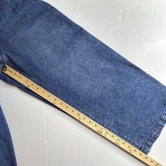 Anne Klein Women's Wide Leg Crop High Rise Blue Jean size 12 - Picture 12 of 16